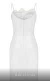 MNM Couture E0039 crepe dress with corset and pencil skirt. | Couture Shop LA