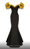 MNM Couture F02820: Organza mermaid gown, two corsets, draped flowers, strapless. Red carpet ready. | Couture Shop LA