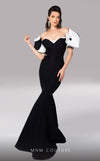 MNM Couture F02820: Organza mermaid gown, two corsets, draped flowers, strapless. Red carpet ready. | Couture Shop LA