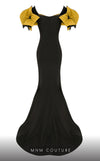 MNM Couture F02820: Organza mermaid gown, two corsets, draped flowers, strapless. Red carpet ready. | Couture Shop LA