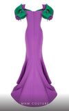 MNM Couture F02820: Organza mermaid gown, two corsets, draped flowers, strapless. Red carpet ready. | Couture Shop LA