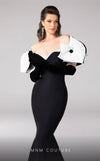 MNM Couture F02820: Organza mermaid gown, two corsets, draped flowers, strapless. Red carpet ready. | Couture Shop LA