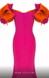 MNM Couture F02820: Organza mermaid gown, two corsets, draped flowers, strapless. Red carpet ready. | Couture Shop LA