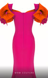MNM Couture F02820: Organza mermaid gown, two corsets, draped flowers, strapless. Red carpet ready. | Couture Shop LA