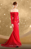 MNM Couture F02848 : Strapless Draped Crepe Mermaid Gown