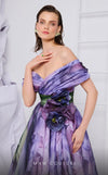 MNM Couture F02855 : Strapless Digital Print Flared Gown