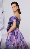 MNM Couture F02855 : Strapless Digital Print Flared Gown