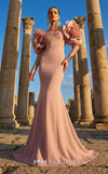 MNM Couture F02886 rayon crepe gown with sweetheart neckline and floral appliques. | Couture Shop LA