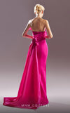 MNM Couture G1500 Strapless fitted crepe gown with slit and side skirt detail for couture occasions. | Couture Shop LA