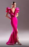 MNM Couture G1536 : Feminine Allure in a Crepe Gown with a Bold Silhouette.