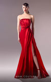 MNM Couture G1610 dress highlighting the exquisite strapless design and intricate organza details. | Couture Shop LA