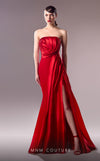 MNM Couture G1610 dress highlighting the exquisite strapless design and intricate organza details. | Couture Shop LA