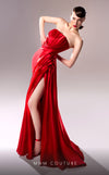 MNM Couture G1610 dress highlighting the exquisite strapless design and intricate organza details. | Couture Shop LA