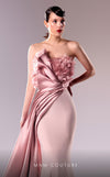 MNM Couture G1611 gown showcasing the elegant mermaid silhouette and flowing drape. | Couture Shop LA