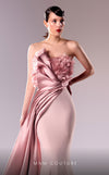 MNM Couture G1611 gown showcasing the elegant mermaid silhouette and flowing drape. | Couture Shop LA