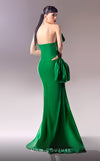 MNM Couture G1614 dress featuring the unique cutout design and luxurious green fabric. | Couture Shop LA