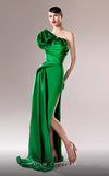 MNM Couture G1621 gown highlighting the elegant silhouette and exquisite draping. | Couture Shop LA
