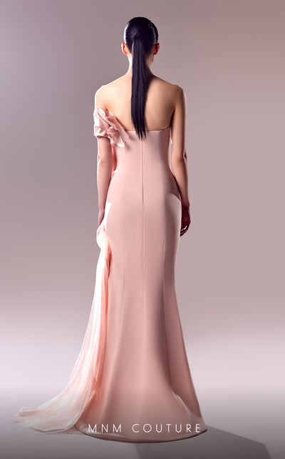 MNM Couture G1622 dress showcasing the dreamy silhouette and lovely organza embellishments. | Couture Shop LA