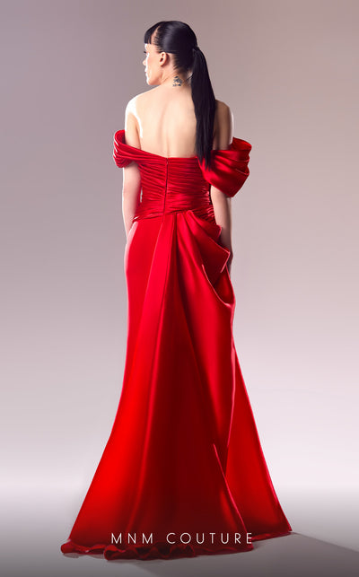 MNM Couture G1624 gown showcasing the exquisite organza draping and elegant silhouette. | Couture Shop LA