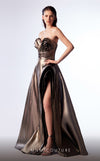 MNM Couture G1702 dress featuring the glamorous metallic finish and voluminous silhouette. | Couture Shop LA