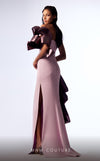 MNM Couture G1713 gown displaying the dramatic silhouette and eye-catching details. | Couture Shop LA