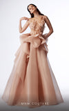 MNM Couture G1723 : Regal Lace Gown with Puffy Organza Skirt