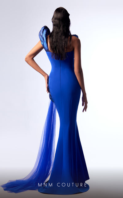 MNM Couture G1728 gown highlighting the striking silhouette and exquisite details. | Couture Shop LA