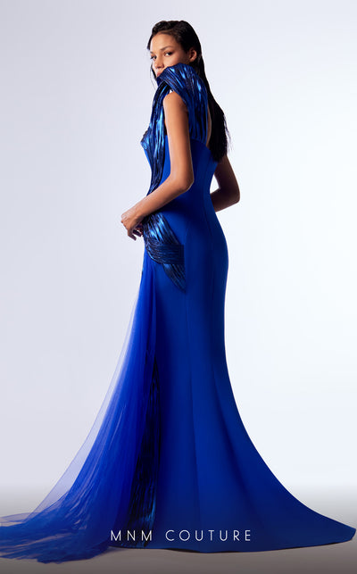 MNM Couture G1728 gown highlighting the striking silhouette and exquisite details. | Couture Shop LA