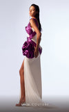 MNM Couture G1741 gown showcasing the elegant draping and sophisticated design. | Couture Shop LA