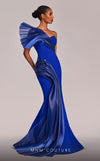 MNM Couture G1808 gown highlighting the mermaid silhouette and unique organza details. | Couture Shop LA