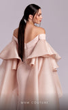 MNM Couture G1814 : Majestic Pink Gown with Cascading Organza Sleeves