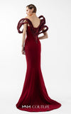 MNM Couture G2009 strapless crepe and organza mermaid gown with asymmetrical neckline and sculptural organza pleating across bust and back | Couture Shop LA.