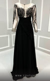 MNM Couture K3893 mermaid dress with illusion neckline, sequins, and long cape details. | Couture Shop LA