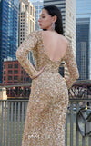 Illuminate the evening in this stunningly embroidered MNM Couture M1017 gown, accentuated with elegant beading and a graceful A-line silhouette. | Couture Shop LA