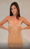 MNM Couture M1035 princess cut dress with spaghetti straps, sweetheart neckline, and mesh beading. | Couture Shop LA