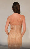MNM Couture M1035 princess cut dress with spaghetti straps, sweetheart neckline, and mesh beading. | Couture Shop LA