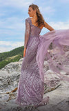 MNM Couture M1053 : Fully Embroidered Mesh Gown