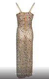 MNM Couture M1059 : Glamorous Beaded Mesh Fitted Dress