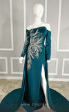 MNM Couture M1104 : Bold Fitted Satin Gown