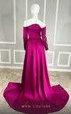 MNM Couture M1104 : Bold Fitted Satin Gown