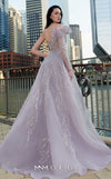 MNM Couture M1114 embroided Tulle� gown with asymmetrical� sweetheart neckline, one-side ruffles, and removable skirt. | Couture Shop LA