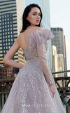 MNM Couture M1114 embroided Tulle� gown with asymmetrical� sweetheart neckline, one-side ruffles, and removable skirt. | Couture Shop LA