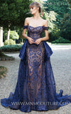 MNM Couture N0134 sweetheart dress with lace embroidery, off-shoulder sleeves, and A-line skirt. | Couture Shop LA