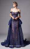 MNM Couture N0134 sweetheart dress with lace embroidery, off-shoulder sleeves, and A-line skirt. | Couture Shop LA