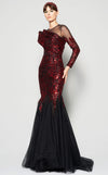 MNM Couture N0362 : Sheer Mermaid Gown with Sequins and Tulle Skirt