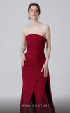 MNM Couture N0464 strapless bodycon gown with draped detailing. | Couture Shop LA