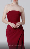 MNM Couture N0464 strapless bodycon gown with draped detailing. | Couture Shop LA