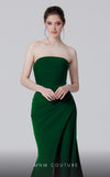 MNM Couture N0464 strapless bodycon gown with draped detailing. | Couture Shop LA