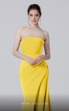 MNM Couture N0464 strapless bodycon gown with draped detailing. | Couture Shop LA