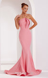 MNM Couture N0465 strapless mermaid gown with crumbcatcher bodice and sweep train. | Couture Shop LA